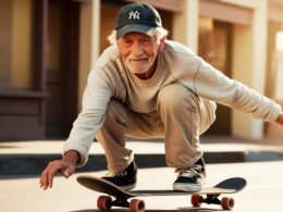 Old man Skateboard